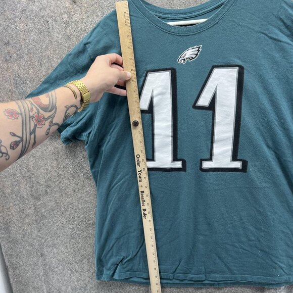 Carson Wentz Philadelphia Eagles Shirt Mens XXL Green NFL Football Nike 11 Tee - Picture 6 of 9